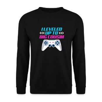 Grand cousin de la grossesse cadeau - Sweat-shirt Unisexe - noir - Devant - Alina (178cm) & Michal (187cm)