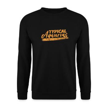 Verseau - Sweat-shirt Unisexe - noir - Devant - Alina (178cm) & Michal (187cm)