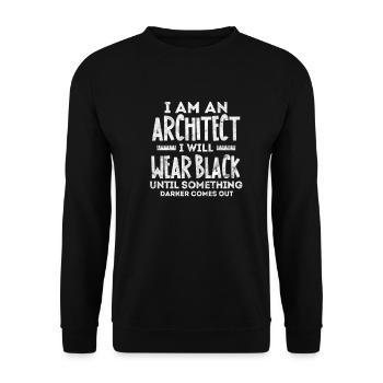 architecte - Sweat-shirt Unisexe - noir - Devant - Alina (178cm) & Michal (187cm)