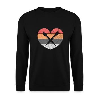 Art painting - Unisex Sweatshirt - black - Front - Alina (178cm) & Michal (187cm)