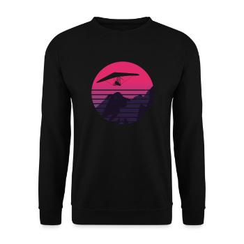 Hang glider sledder Deltasegler - Unisex Sweatshirt - black - Front - Alina (178cm) & Michal (187cm)