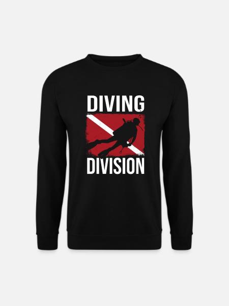 Scuba Diving Diver Diving Flag - Unisex Sweatshirt - black