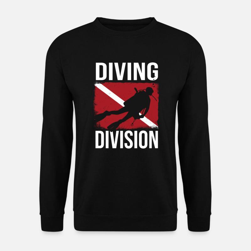 Scuba Diving Taucher Taucherflagge - Unisex Pullover - Schwarz