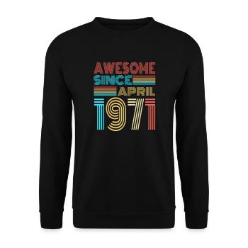 Avril 1971 - Sweat-shirt Unisexe - noir - Devant - Alina (178cm) & Michal (187cm)