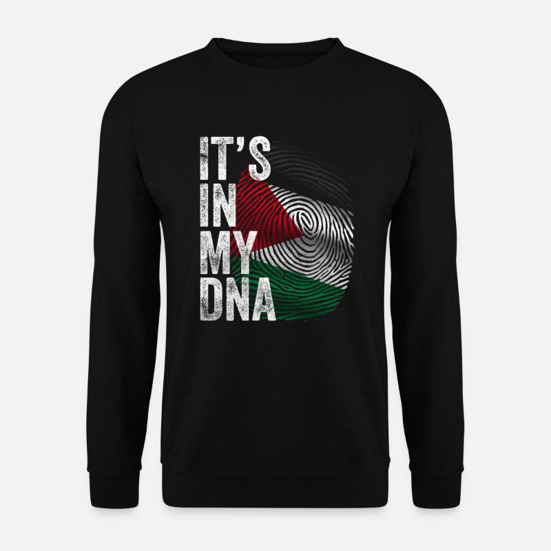 Palästina DNA Fingerabdruck Palästinenser Flagge - Unisex Pullover - Schwarz