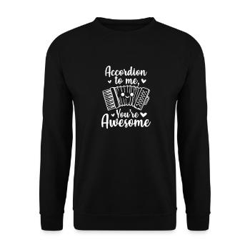 Accordéon - Sweat-shirt Unisexe - noir - Devant - Alina (178cm) & Michal (187cm)