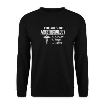 Anesthésie anesthésiste médecin médecin cadeau - Sweat-shirt Unisexe - noir - Devant - Alina (178cm) & Michal (187cm)