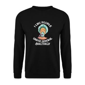 Anesthésie anesthésiste médecin médecin cadeau - Sweat-shirt Unisexe - noir - Devant - Alina (178cm) & Michal (187cm)