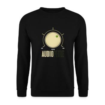 Audiophil Audio Musik Analog Hifi Geschenk - Unisex Pullover - Schwarz - Vorne - Alina (178cm) & Michal (187cm)