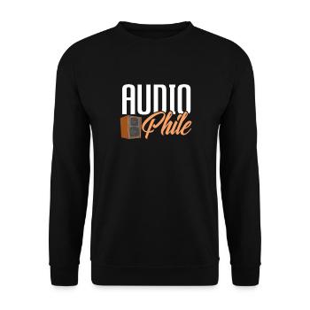 Audiophil Audio Musik Analog Hifi Geschenk - Unisex Pullover - Schwarz - Vorne - Alina (178cm) & Michal (187cm)