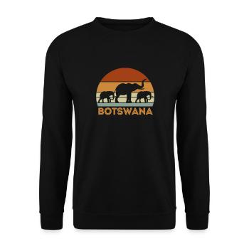 Botswana - Unisex Pullover - Schwarz - Vorne - Alina (178cm) & Michal (187cm)