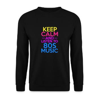 80er Jahre - Unisex Pullover - Schwarz - Vorne - Alina (178cm) & Michal (187cm)