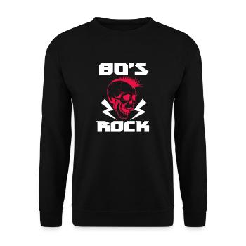 80s Rock - Unisex Sweatshirt - black - Front - Alina (178cm) & Michal (187cm)