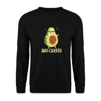 Avocado Cardio - Sweat-shirt Unisexe - noir - Devant - Alina (178cm) & Michal (187cm)