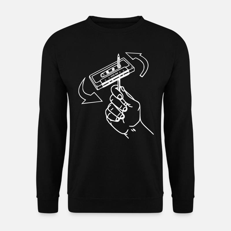 80s Audiocasette Retro - Unisex Pullover - Schwarz