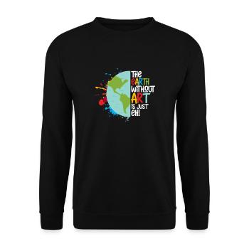 Kunst - Unisex Pullover - Schwarz - Vorne - Alina (178cm) & Michal (187cm)