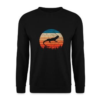 Bearded Dragon - Unisex Sweatshirt - black - Front - Alina (178cm) & Michal (187cm)