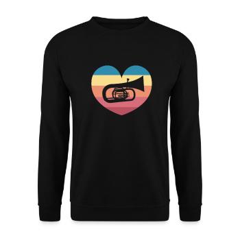 Baritone Baritone Horn Musician Concert Gift - Unisex Sweatshirt - black - Front - Alina (178cm) & Michal (187cm)