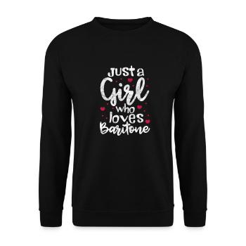 Bariton Girl - Unisex Pullover - Schwarz - Vorne - Alina (178cm) & Michal (187cm)
