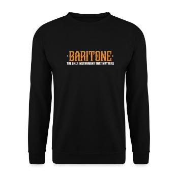 Bariton - Unisex Pullover - Schwarz - Vorne - Alina (178cm) & Michal (187cm)