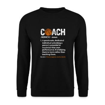 Basketball Coach - Unisex Sweatshirt - black - Front - Alina (178cm) & Michal (187cm)