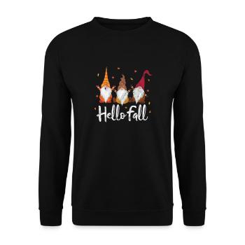 Herbst Zwerg - Unisex Pullover - Schwarz - Vorne - Alina (178cm) & Michal (187cm)