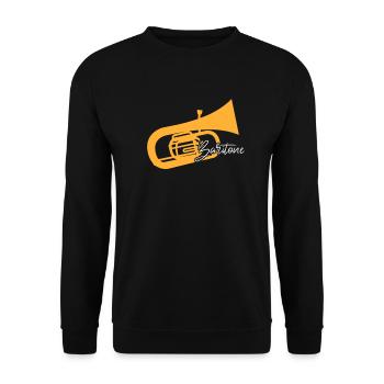 Baritone Baritone Horn Musician Concert Gift - Unisex Sweatshirt - black - Front - Alina (178cm) & Michal (187cm)