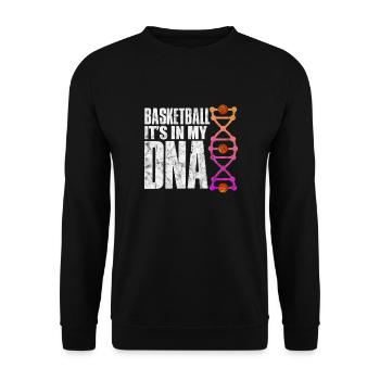 Basketball DNA - Unisex Pullover - Schwarz - Vorne - Alina (178cm) & Michal (187cm)