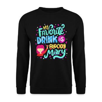 My Favorite Drink Is Bloody - Sweat-shirt Unisexe - noir - Devant - Alina (178cm) & Michal (187cm)