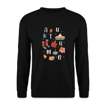Automne - Sweat-shirt Unisexe - noir - Devant - Alina (178cm) & Michal (187cm)
