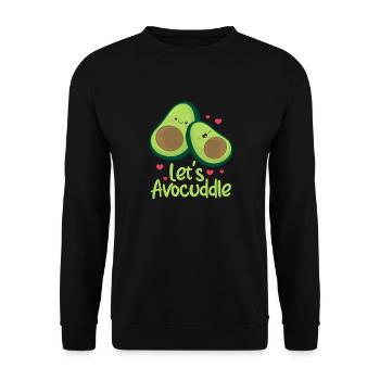 Avocado Liebe Avocuddle Valentinstag Geschenk - Unisex Pullover - Schwarz - Vorne - Alina (178cm) & Michal (187cm)