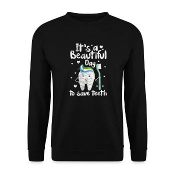 Dentist - Unisex Sweatshirt - black - Front - Alina (178cm) & Michal (187cm)
