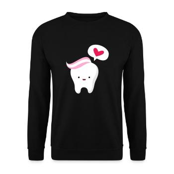 Dentist Dentist Dentist Teeth Gift - Unisex Sweatshirt - black - Front - Alina (178cm) & Michal (187cm)