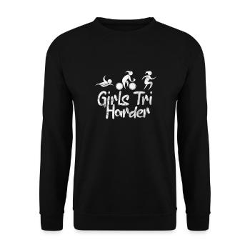 Triathlon Girls - Unisex Pullover - Schwarz - Vorne - Alina (178cm) & Michal (187cm)