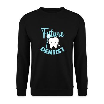 Dentist Dentist Dentist Teeth Gift - Unisex Sweatshirt - black - Front - Alina (178cm) & Michal (187cm)