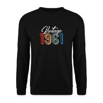 Vintage 1961 - Unisex Sweatshirt - black - Front - Alina (178cm) & Michal (187cm)