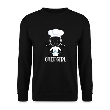 Cuisine cuisine cuisine restaurant chef cadeau - Sweat-shirt Unisexe - noir - Devant - Alina (178cm) & Michal (187cm)