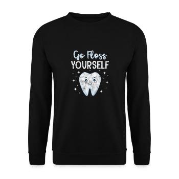 Zahnarzt - Unisex Pullover - Schwarz - Vorne - Alina (178cm) & Michal (187cm)