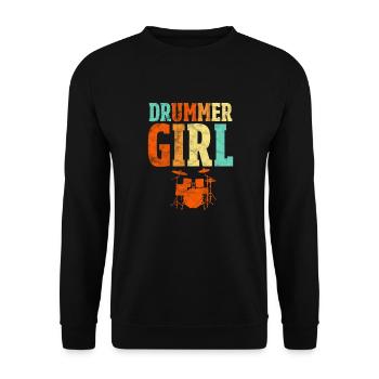 Percussion - Unisex Sweatshirt - black - Front - Alina (178cm) & Michal (187cm)
