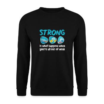 Triathlon - Unisex Sweatshirt - black - Front - Alina (178cm) & Michal (187cm)