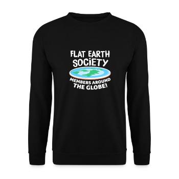 Flat Earth Flat Earth Conspiracy Gift - Unisex Sweatshirt - black - Front - Alina (178cm) & Michal (187cm)