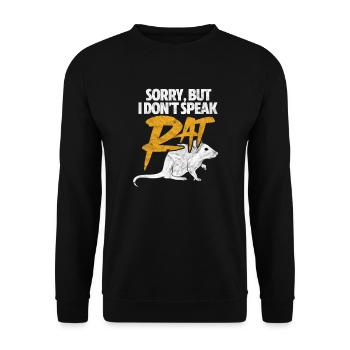 Rat - Unisex Sweatshirt - black - Front - Alina (178cm) & Michal (187cm)