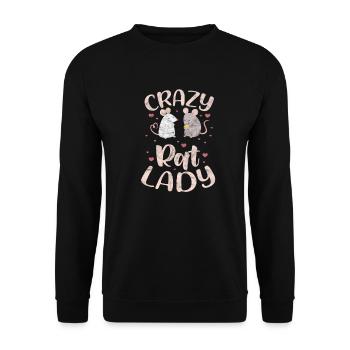 Rat - Unisex Sweatshirt - black - Front - Alina (178cm) & Michal (187cm)