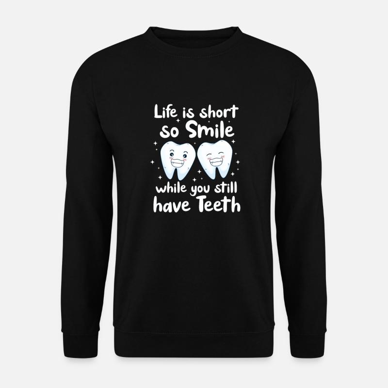 Zahnarzt Zahn Zahnärztin Dentist Zähne Geschenk - Unisex Pullover - Schwarz
