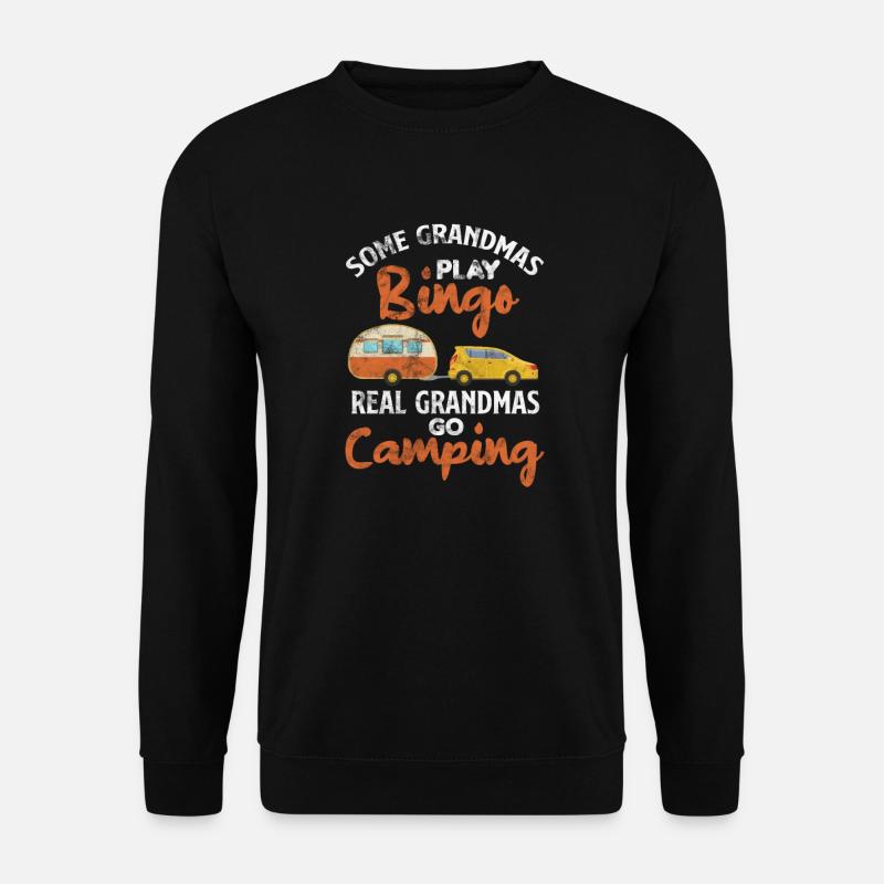 Camping grandma - Unisex Sweatshirt - black