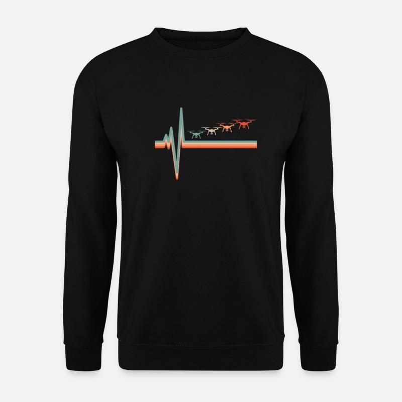 Drone heartbeat - Unisex Sweatshirt - black