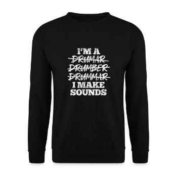 Tambours - Sweat-shirt Unisexe - noir - Devant - Alina (178cm) & Michal (187cm)