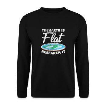 Flat earth - Unisex Sweatshirt - black - Front - Alina (178cm) & Michal (187cm)