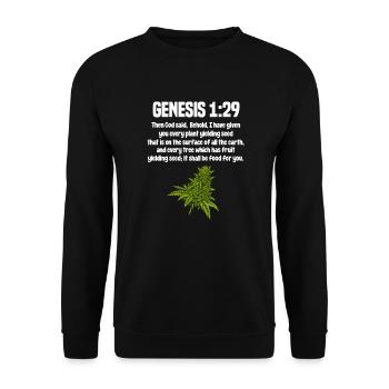 La religion du cannabis - Sweat-shirt Unisexe - noir - Devant - Alina (178cm) & Michal (187cm)
