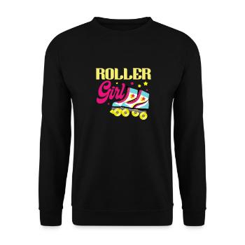 Rollschuhe - Unisex Pullover - Schwarz - Vorne - Alina (178cm) & Michal (187cm)